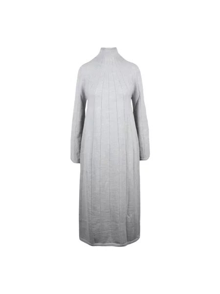 Długa sukienka maxi Max Mara wełniana szara