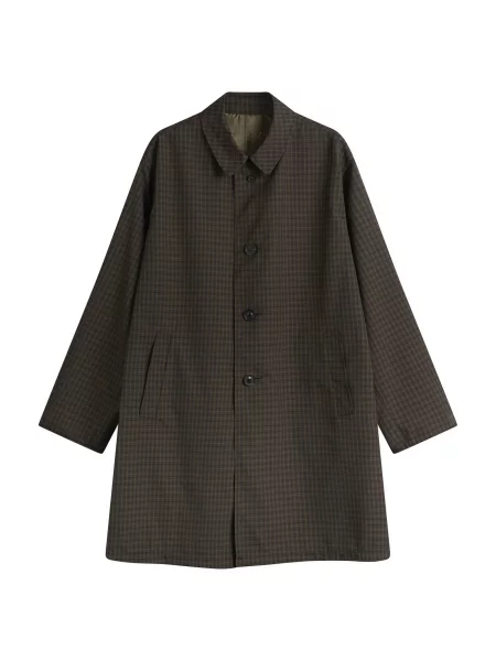 Płaszcz w kratę Maison Margiela w kratę brązowy