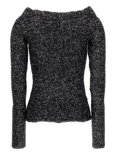 Lung pulover Stella Mccartney cu paiete negru