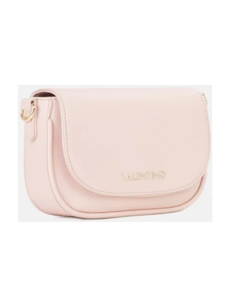 Lniana torebka crossbody Valentino By Mario Valentino różowa