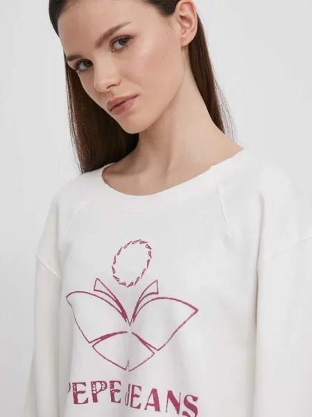 Кофта Pepe Jeans Lorelai з принтом бежевий