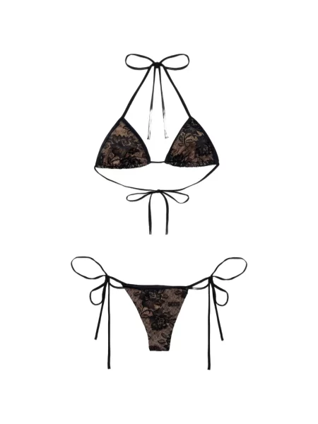 Bikini Gcds din dantelă negru