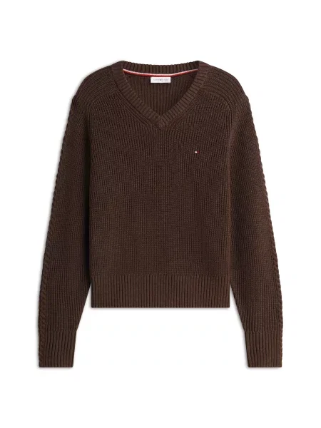 TOMMY HILFIGER Pulóver csokoládé