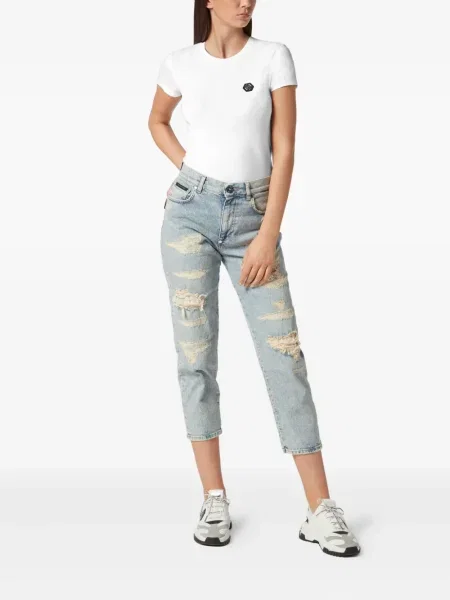 Cropp blugi Philipp Plein rupți albastru