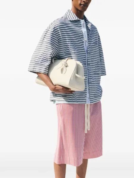 Шорти Jacquemus на райета с принт с връзки червено