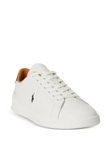 Δερμάτινο polo Polo Ralph Lauren με αυτόγραφο λευκό