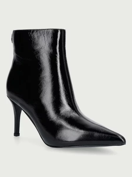 Guess botine cu înalt pentru femei din piele CALEZA negru