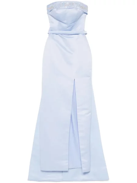 Haftowana sukienka Aavva w kwiatki niebieska