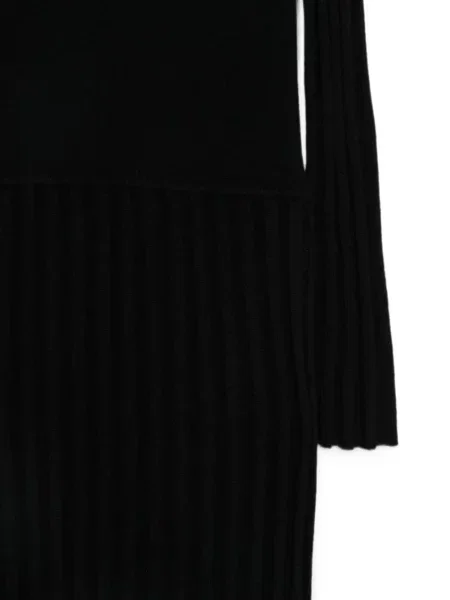 Lung rochie maxi Lisa Yang tricotate negru