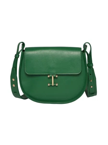 Torebka skórzana Ines De La Fressange Paris skórzana zielona
