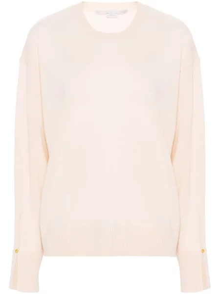 Pulover Stella Mccartney cu decolteu rotund lung roz