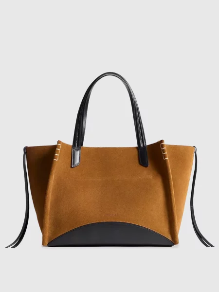 Замшевые лоферы Jw Anderson коричневые