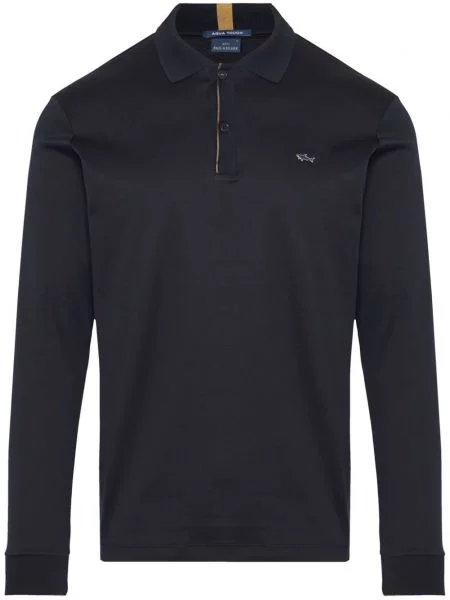 Tricou polo Paul & Shark cu aplicații albastru