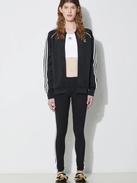 Prugaste hlače Adidas Originals crna