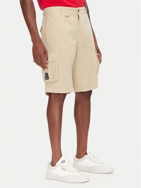 Aeronautica Militare Šortky z materiálu béžová