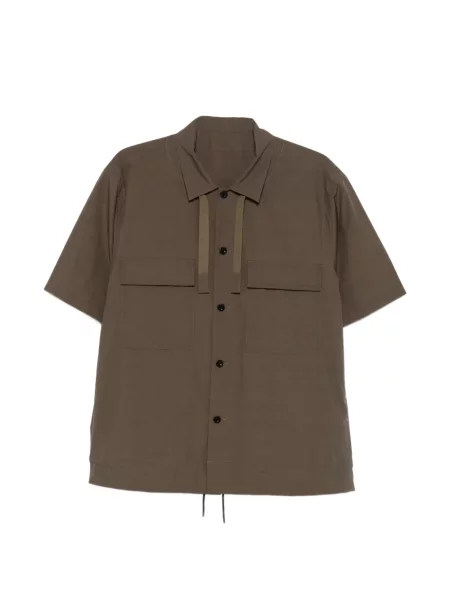 Риза Sacai връзки зелено