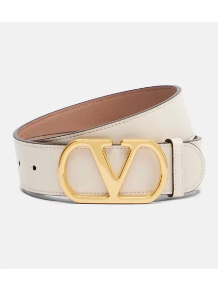 Curea Valentino Garavani din piele reversibilă alb