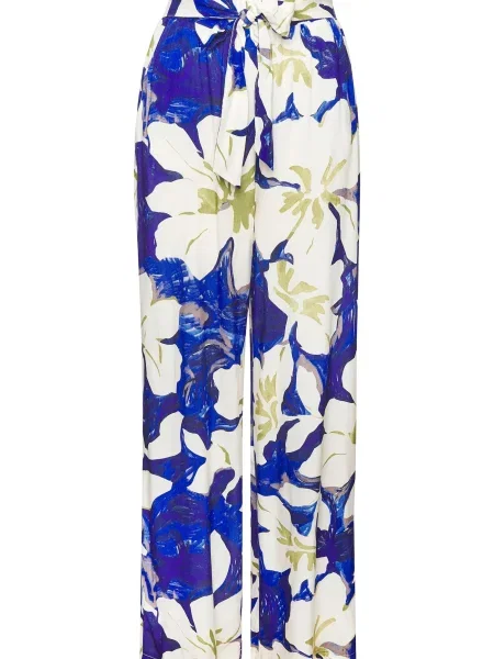 VIVANCE Hlače kraljevo modra / trst / naravno bela