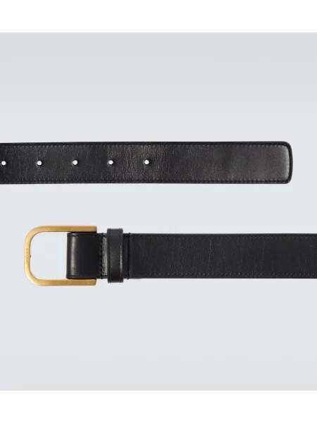 Cu centură curea Saint Laurent din piele negru