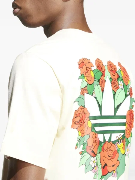 Sală de gimnastică tricou Adidas din jerseu cu model camuflaj alb