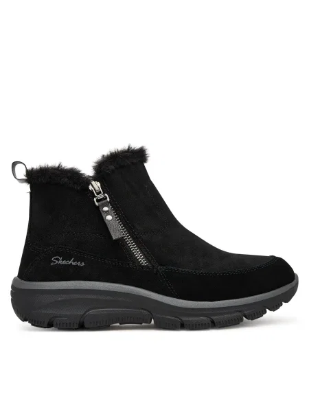 Členkové topánky Skechers čierna