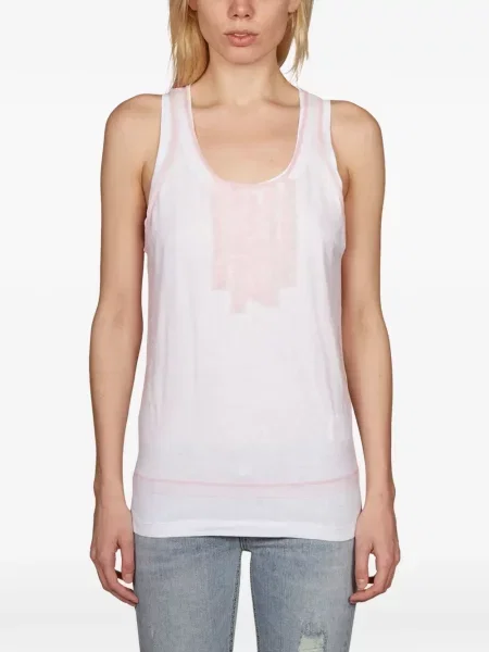 Top Dsquared2 fără mâneci alb