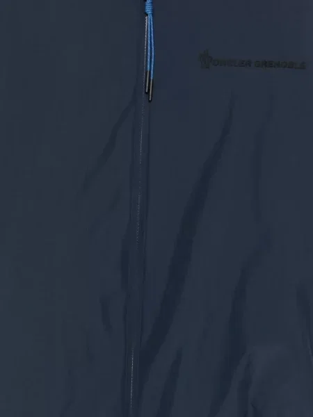 Geacă Moncler Grenoble cu glugă albastru