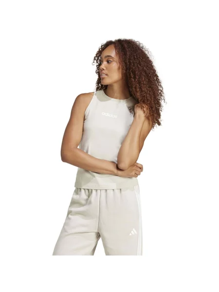 ADIDAS SPORTSWEAR Top biela / šedobiela béžová