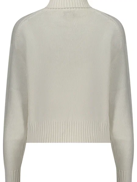 Pulover Calvin Klein Jeans cu guler înalt alb