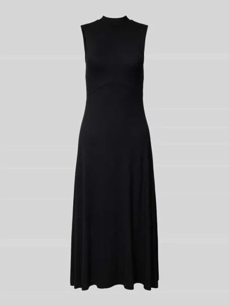 Sukienka midi z efektem prążkowania model ‘Talia’ Edited czarna