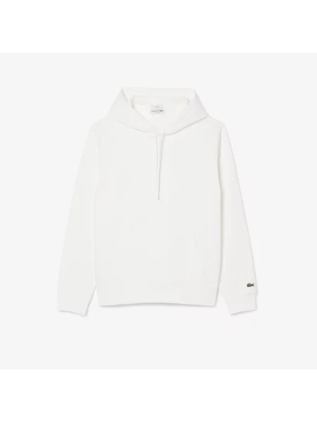 Lacoste Bluza Z Kapturem Z Tłoczonym Logo biały