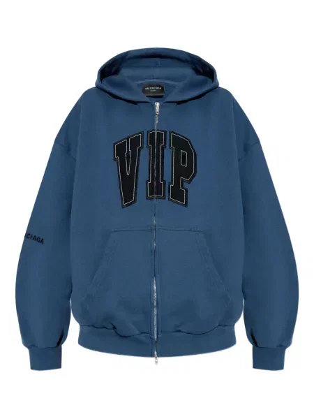 Bluza z kapturem Balenciaga niebieska