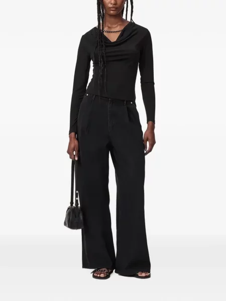 Lung top Allsaints negru