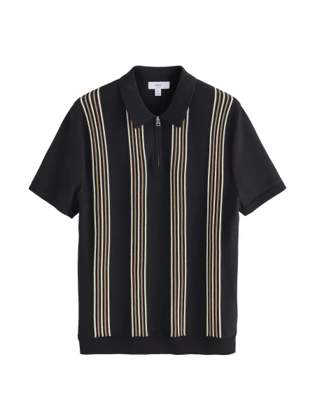 Next Pulover brocart / negru alb