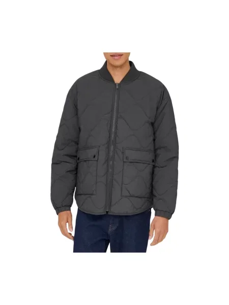 Kurtka Only & Sons pikowana szara