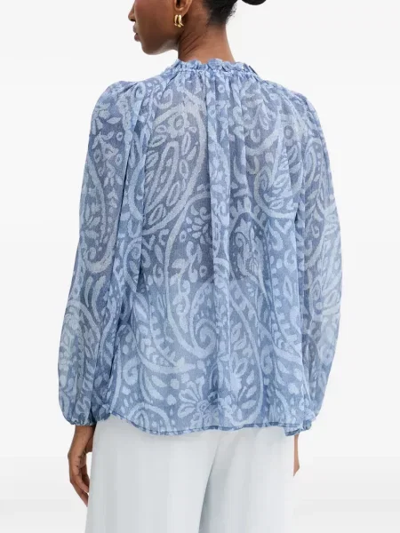 Bluză Morgan cu imagine cu model paisley albastru
