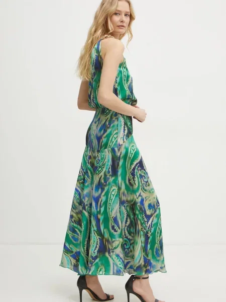 Simona Corsellini rochie maxi evazati verde
