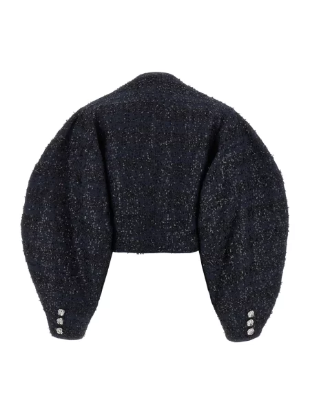 ROTATE Birger Christensen Kurtki Kobieta Niebieski XS Boucle Short Jacket granatowa