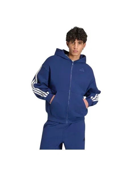 ADIDAS SPORTSWEAR Športová mikina so AK tmavomodrá / biela modrá