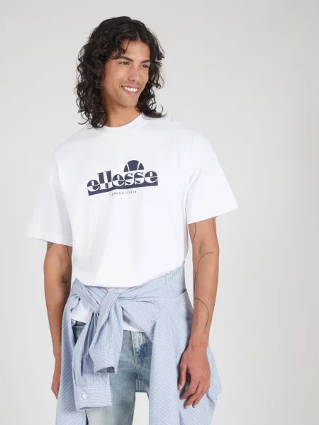 ELLESSE Tricou Plerica bleumarin alb
