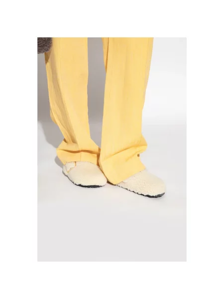Birkenstock Obuwie Kobieta Beżowy 39 EU Boston Big Buckle Klapki białe