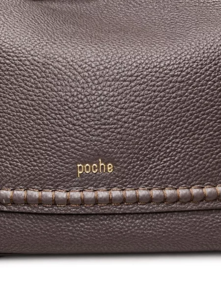 Τσάντα shopper Poche Paris καφέ