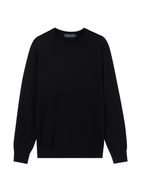 Pulover Brooks Brothers cu decolteu rotund negru