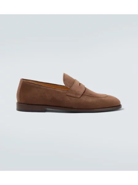 Loaferke Brunello Cucinelli iz semiša rjava