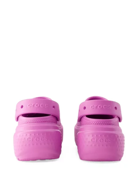 Saboți Crocs cu platformă roz