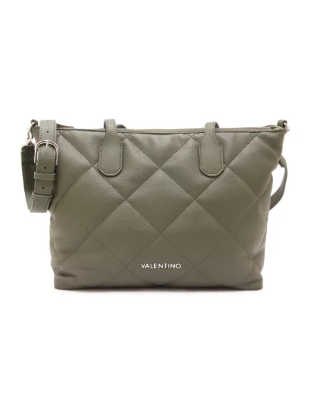 Lniana torebka Valentino By Mario Valentino zielona