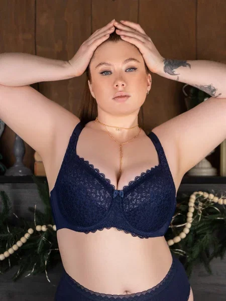 ISSA Plus Бюстгальтер текстиль синій