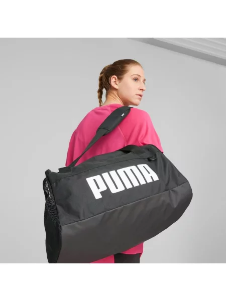 PUMA Športna torba Challenger S črna / bela siva