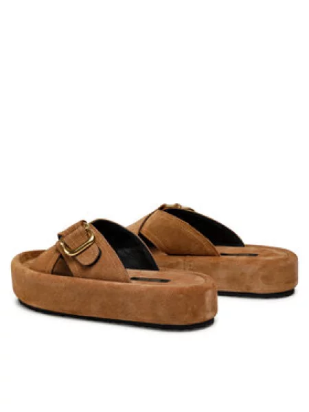 Šlepetės Gino Rossi Dark Beige ruda