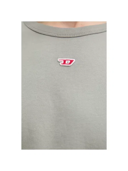 Diesel t-shirt T-SHIRT zielony wzorzysty szara